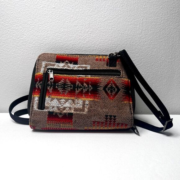 Pendleton Crossbody Wallet Purse – Wool Jacquard Southwest Pattern - Picture 4 of 8
